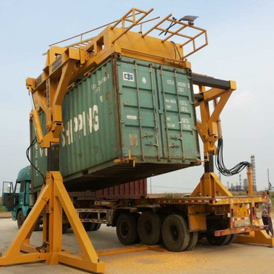 Heavy Duty Container Specific Flipper Machine With 0-90 Degrees And 0-180 Degrees Flip Angle